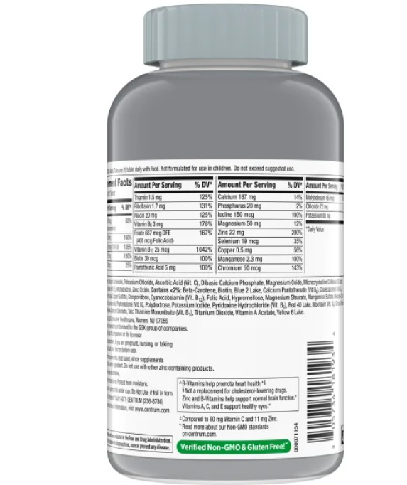 Centrum Silver Multivitamínico para adultos 50+, 325 tabletas