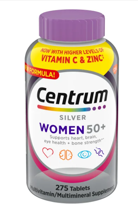 Centrum Silver - Multivitamínico para el sistema inmunitario para mujeres  50+, 275 tabletas