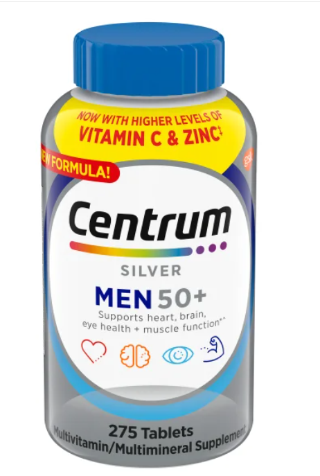 Centrum Silver Men 50+ Multivitamínico para el Apoyo Inmunitario, 275 tabletas