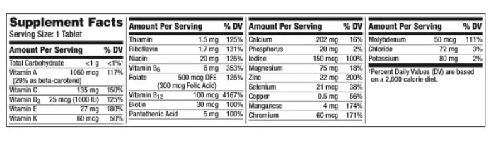 Centrum Silver Men 50+ Multivitamínico para el Apoyo Inmunitario, 275 tabletas