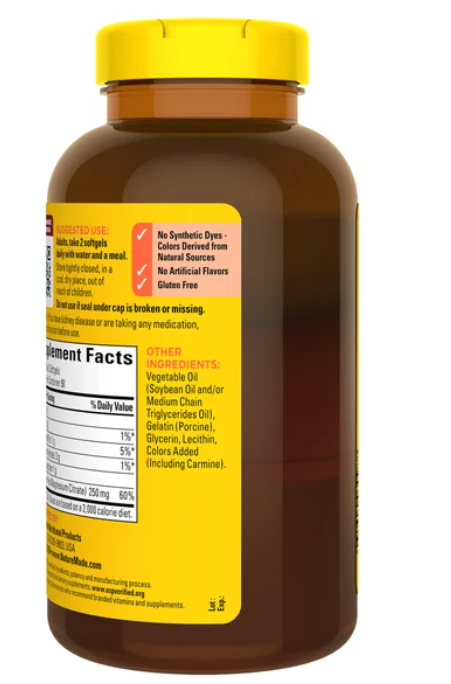 Citrato de magnesio Nature Made 250 mg, 180 cápsulas