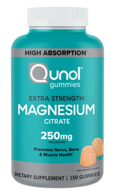 Qunol Magnesio Extra Fuerte 250 mg, 150 Gomitas