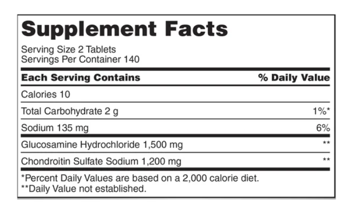 Glucosamina y condroitina Kirkland Signature, 280 tabletas