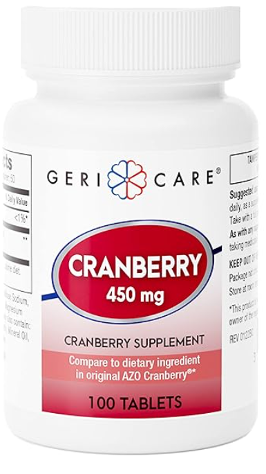 Pastillas de suplemento de arándano 100 comprimidos 450 mg