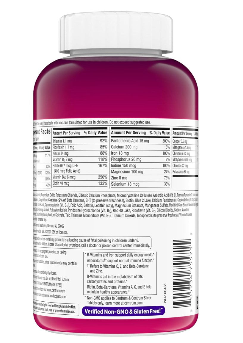 Centrum Women – Multivitamínico para Mujeres (200 tabletas)