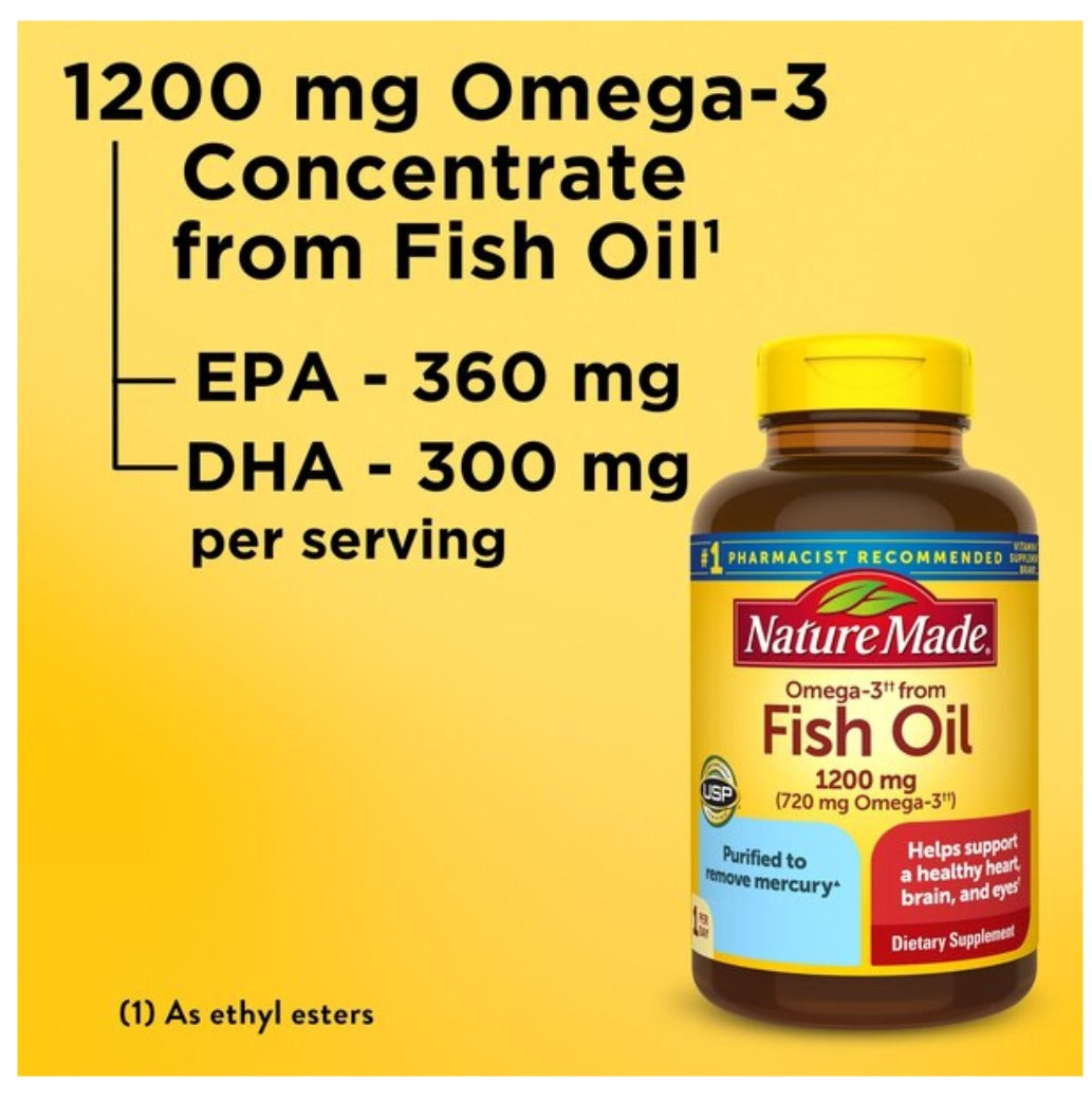 Nature Made Fish Oil 1200 mg, 300 Softgels